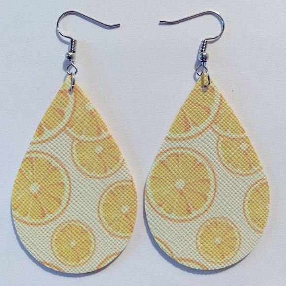 🖤Pick Any 3 for $12🖤 Faux Leather Teardrop Dangle Earrings - Picture 2 of 5